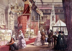 Grande Exposição: Tribunal Medieval, projetado por Pugin, 1851 (veja também 205263) de Joseph after Nash
