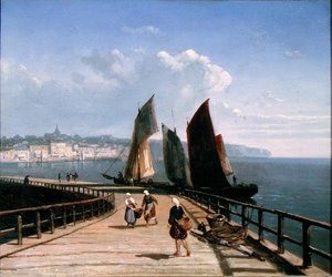 Cais com Barcos de Pesca (óleo sobre tela)