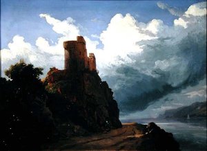 O Castelo no Penhasco (óleo sobre tela)