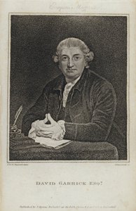David Garrick, ator inglês, dramaturgo e diretor de teatro (gravura)