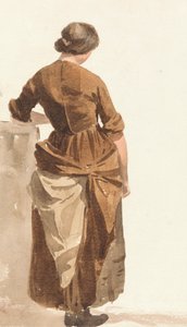 Rapariga com um vestido castanho de Joshua Cristall