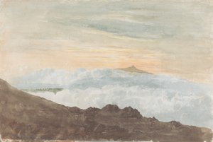 Paisagem montanhosa com nuvens de Joshua Cristall