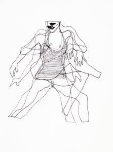 Mulher a dançar (abstrato)