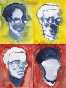 Cabeças em aquarela expressiva de Joshua Hoskins