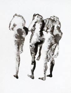 Três figuras a tinta de Joshua Hoskins