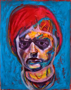 Retrato abstrato vívido de Joshua Hoskins