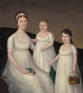 Grace Allison McCurdy (Sra. Hugh McCurdy) e suas filhas, Mary Jane e Letitia Grace