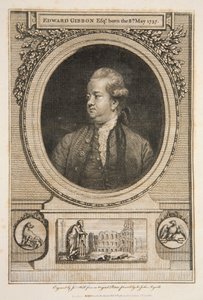 Edward Gibbon, Esq., pub. gravura de 1730. de Joshua Reynolds
