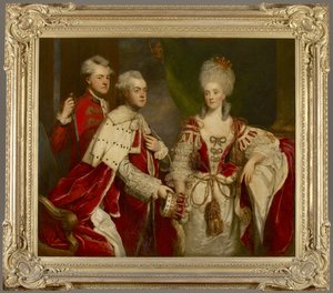 George, segundo Earl Harcourt, sua esposa Elizabeth e irmão William, 1780 de Joshua Reynolds