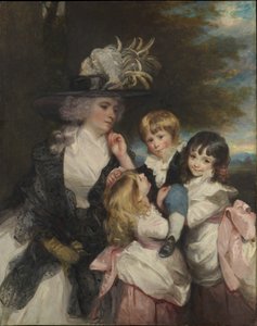 Lady Smith Charlotte Delaval e seus filhos George Henry, Louisa e Charlotte, 1787. de Joshua Reynolds