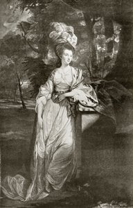 Mary Isabella Somerset, Duquesa de Rutland, gravada por Valentine Green, de "The Print-Collector&39;s Handbook", de Alfred Whitman, publicado por George Bell und Sons, 1901 de Joshua Reynolds