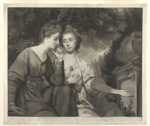 Sra. Harriet Bouverie e Sra. Frances Ann Crewe, gravada por Giuseppe Marchi, 1770 de Joshua Reynolds
