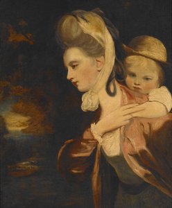 Às cavalitas (Sra. Payne Gallaway e criança) (cópia) de Joshua Reynolds