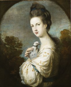 Juliet Langton em pé, meio comprimento, 1764 de Joshua Reynolds