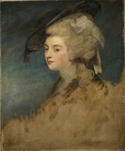 Estudo de Georgiana Spencer (óleo sobre tela) de Joshua Reynolds
