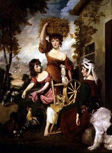 Os Cottagers, A Família Machil (óleo sobre tela) 1788 de Joshua Reynolds