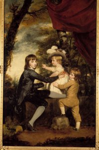 Os Lamb Children. Pintura de Joshua Reynolds (1723-1792). Século XVIII. Colecção privada. de Joshua Reynolds