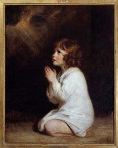 The Little Samuel in Prayer Painting de Joshua Reynolds (1723-1792) 1777 Sun. 0,89x0,7 m Montpellier musee Fabre - O menino Samuel em Oração. Pintura de Joshua Reynolds (1723-1792)