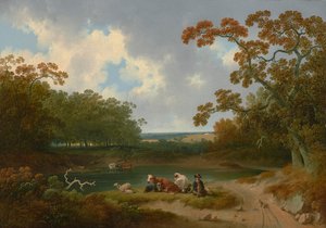 Vista da paisagem rural da Pensilvânia 1823 (óleo sobre tela)