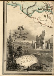 D1, Cleckheaton e gravura da extremidade oeste de Kirkstall Abbey