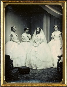Uma noiva e suas damas de honra, 1851 ou mais tarde.