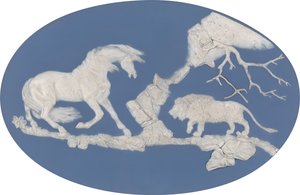 Cavalo Assustado por um Leão Episódio A, modelado em 1780.