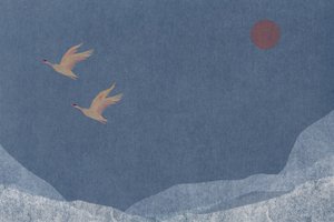 Grous sobre picos nevados de Josie George