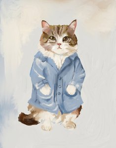 Gatinho fofo com casaco azul de Josie George