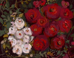 Pintura floral sombria de Josie George