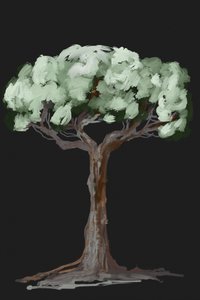 Árvore verde vibrante