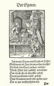 O Spurrier (gravura) de Jost (after) Amman