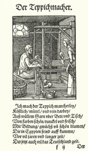 A Tapestry Weaver (gravura) de Jost (after) Amman