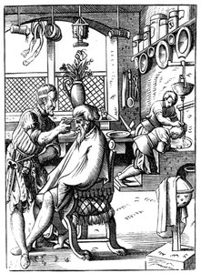 Barbeiro, século XVI, 1849. de Jost Amman