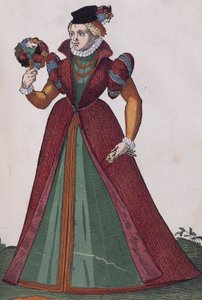 Nobre de Ferrara, gravura de Habitus praecipuorum popularum de Jost Amman