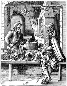 Fabricante de dentes retos, século XVI, 1849. de Jost Amman