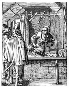 Fabricante de espadas, c1559-1591 de Jost Amman