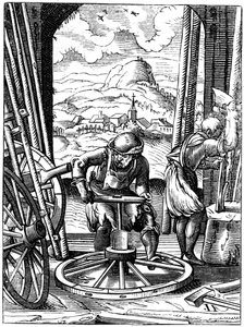 Wheelwright, século XVI, 1849. de Jost Amman