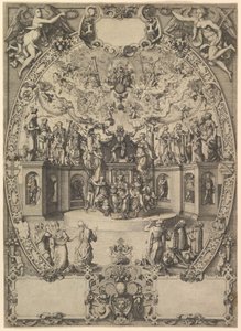 A apoteose do imperador Maximiliano II, século XVI.