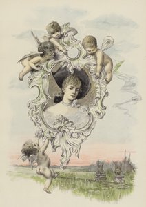 Das Bild der Geliebten (A imagem do Amado) (cor litho) de Joszi Arpad Koppay