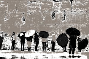 O Lado das Mulheres, da série Terça-feira no Muro das Lamentações, 2016 (fotografia)