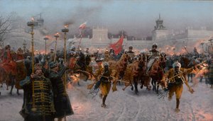 Partida de Wilanów de João III Sobieski e Marysienka, 1897.