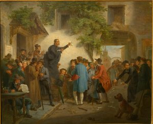 Numa estalagem - Eleição em Gand em 1830 de Jozef Geirnaert