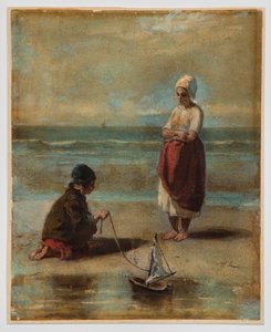 Crianças à beira-mar de Jozef Israëls