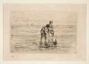 Crianças na praia de Jozef Israëls