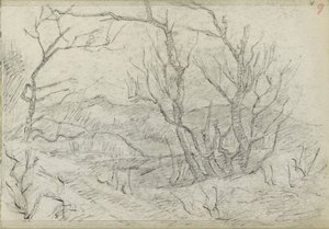 Paisagem montanhosa com um grupo de árvores de Jozef Israëls