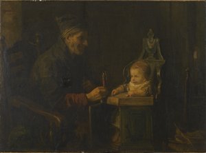 Velho e bebé de Jozef Israëls