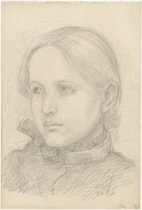 Retrato de uma rapariga de Jozef Israëls