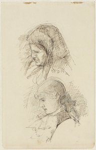 Duas cabeças de mulher de Jozef Israëls