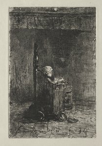 Bebê em sua cadeira de Jozef Israëls