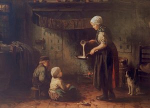 O dia de Jeanne - a panqueca de Jozef Israëls